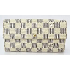 Louis Vuitton Cream and Gray Checkered Wallet